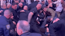 A wild brawl broke out at the UFC.