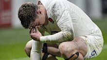 England's Tommy Freeman reacts following the Six Nations rugby union international match against France.