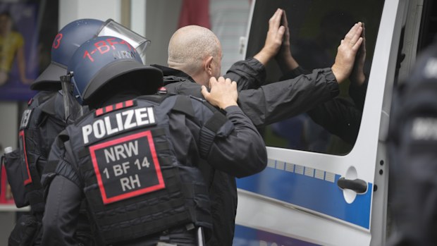 Riot police swoop on battling football fans ahead of Euro 2024 clash in ...