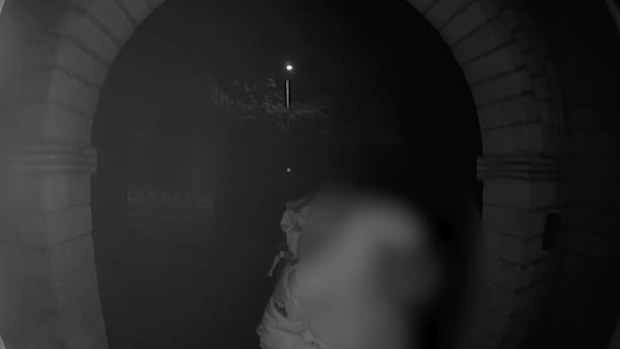 Bellcam footage man dog comment