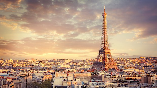 Eiffel tower and Paris city.