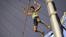 Armand Duplantis of Sweden broke the men's pole vault record for a 10th time.