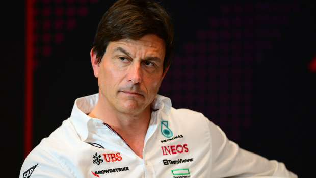 Toto Wolff of Mercedes AMG F1 Team is speaking during the official team principal press conference of the Spanish GP, the 10th round of the Formula 1 World Championship 2024, in Circuit de Catalunya, Montemelo, Catalunya, Spain, on June 21, 2024. (Photo by Andrea Diodato/NurPhoto via Getty Images)