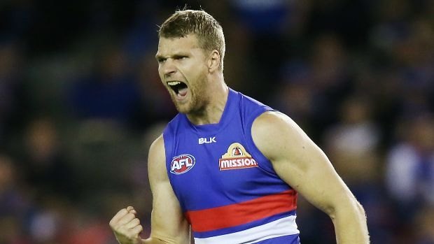 Under an injury cloud: Jake Stringer of the Bulldogs.