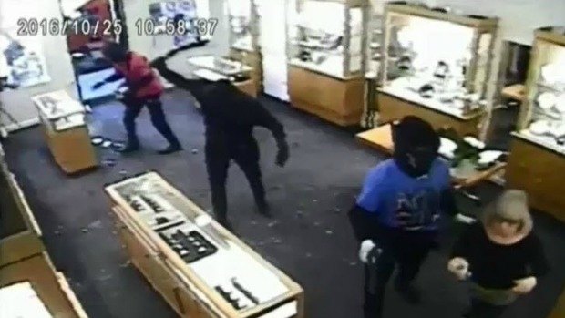 The armed thugs terrorised staff and customers.