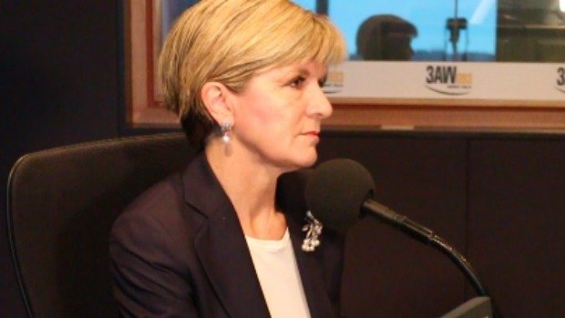 Julie Bishop speaking to 3AW's Neil Mitchell on Tuesday.