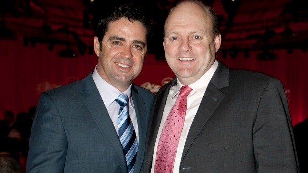 Happier times: Garry Lyon and Billy Brownless were once great mates.