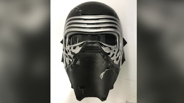 The man used a Star Wars mask to disguise himself.