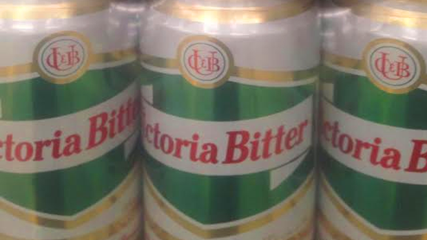 New (but old) Victoria Bitter cans. 