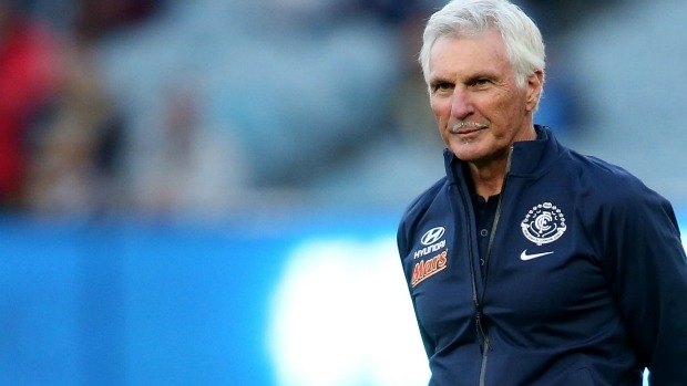 "I will not be standing down": Mick Malthouse.