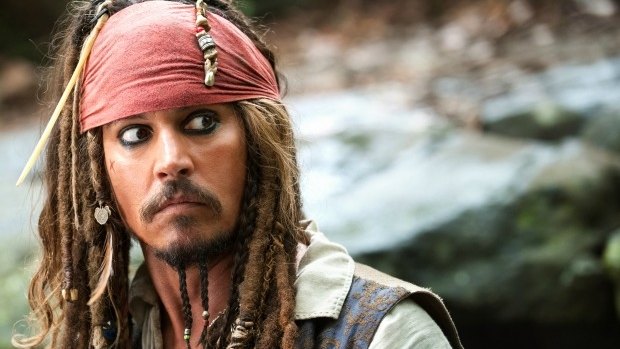 Johnny Depp as Jack Sparrow in <i>Pirates of the Caribbean</i>. Piratically, Depp brought dogs into Australia illegally.