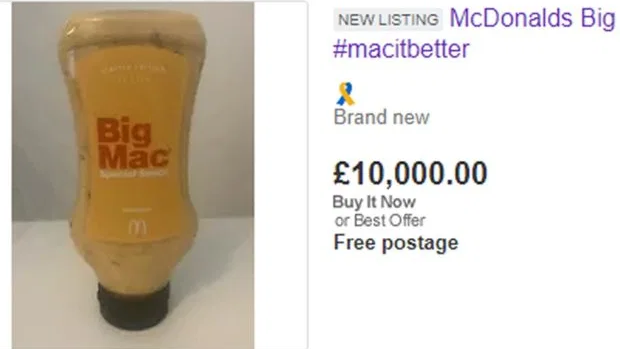 eBay Big Mac sauce listing