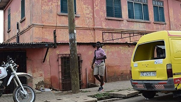 The exterior of the fake embassy in Accra, Ghana.