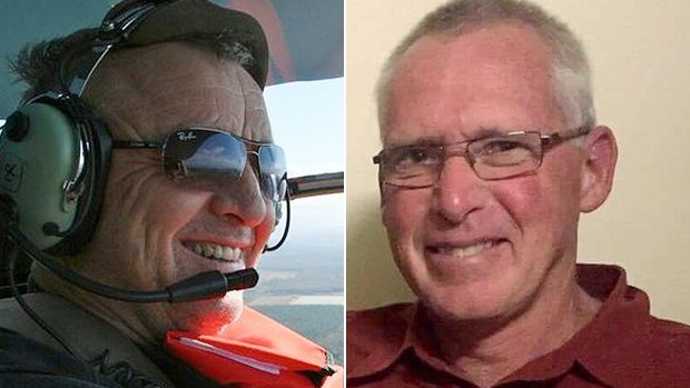 Helicopter crash survivors, pilot Robert Van Kuyl and passenger Garry Carroll.