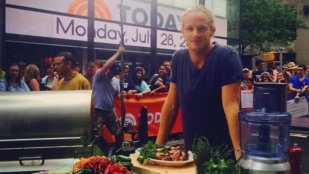  Ready to cook: Guy Turland gets ready for his debut on NBC's Today Show.