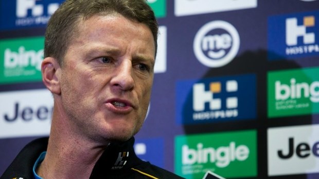 Support for the board: Richmond coach Damien Hardwick.
