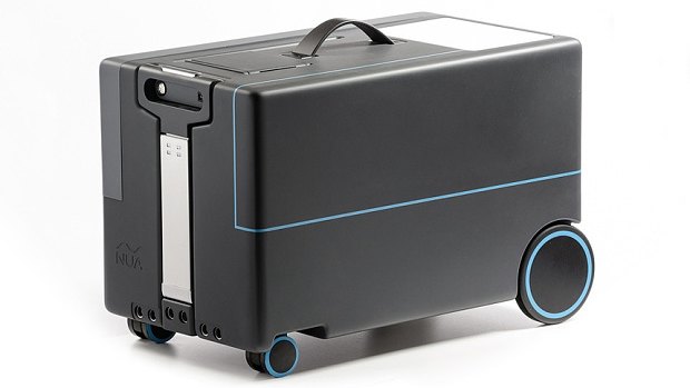 The suitcase is equipped with a camera sensor and Bluetooth technology.