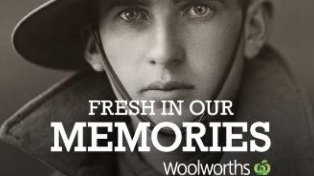 Woolworths was quick to pull down its poorly thought out 'Fresh in our Memories' campaign, evoking Anzac images of a digger.