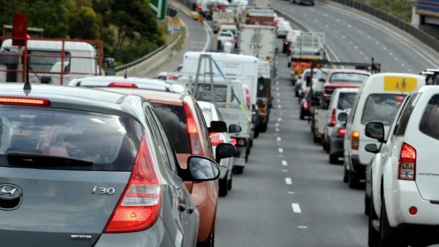 A motorbike crash on the Bruce Highway caused heavy traffic delays southbound on Saturday.