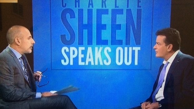 Today host Matt Lauer interviews Charlie Sheen about his condition, drug use and sexual behaviour.