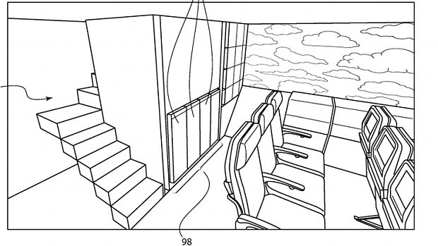 The staircase area of the proposed lower deck cabin .