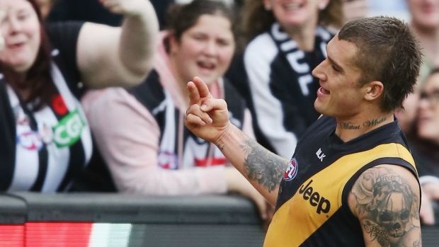 Dustin Martin found trouble again.