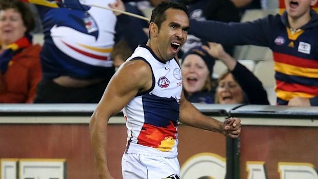The Eddie Betts strut has become familiar for Crows fans.