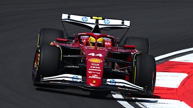 Lewis Hamilton of Great Britain driving the (44) Scuderia Ferrari SF-25 on track during practice ahead of the F1 Grand Prix of China at Shanghai International Circuit on March 21, 2025 in Shanghai, China. (Photo by Rudy Carezzevoli/Getty Images)
