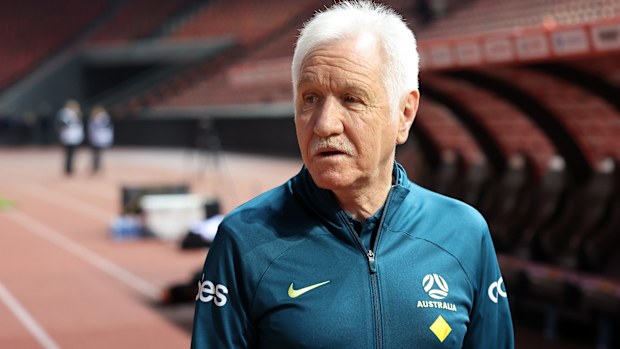 Tom Sermanni, Interim Manager of Australia, looks on prior to the Women's international friendly match between Switzerland and Australia at Stadion Letzigrund on October 25, 2024 in Zurich, Switzerland. (Photo by Arnd Wiegmann/Getty Images for Football Australia)