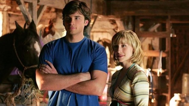 Allison Mack and Tom Welling
