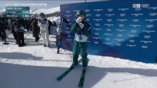 Eileen Gu and Indra Brown hug.