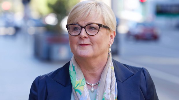 Liberal senator Linda Reynolds arrives at the David Malcolm Justice Centre in Perth, Tuesday, March 5, 2024.