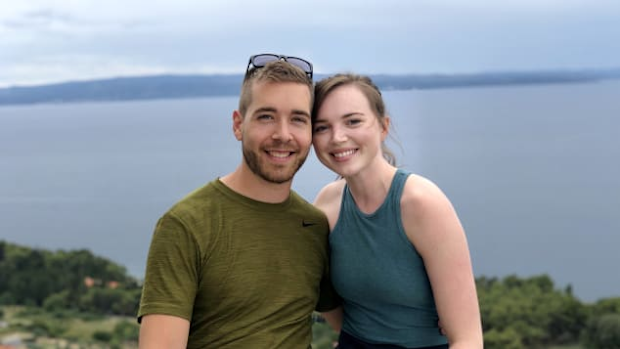 Couple holiday photo