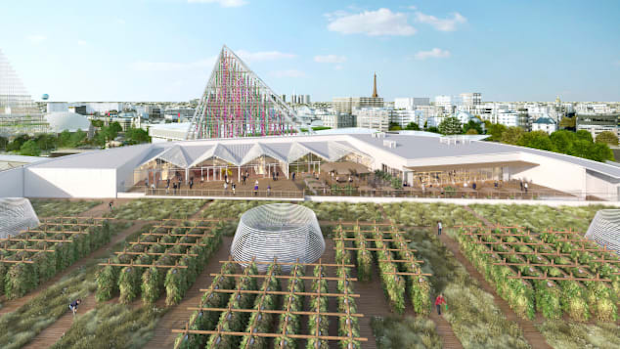 Rendering of Paris urban farm