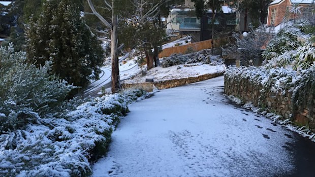 Snow in Tasmania.