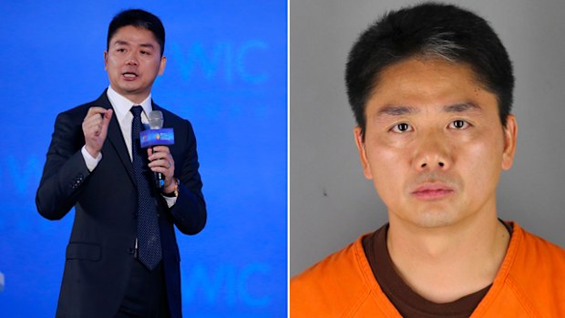Chinese billionaire Liu Qiangdong, also known as Richard Liu, founder of JD.com was arrested on suspicion of criminal sexual conduct. (Getty / AAP)