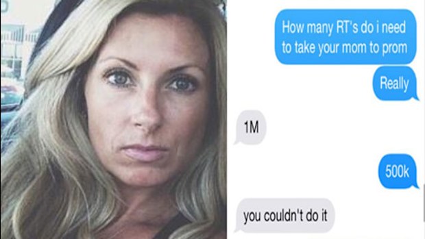 Anthony Pinnisi tweeted out this text conversation, alongside a picture of the older woman he fancies.