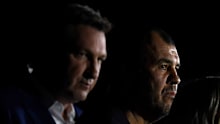 Stan Sport's Justin Harrison, Michael Cheika and Allana Ferguson.