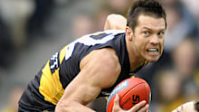 Ben Cousins playing for Richmond in 2010. (AAP)