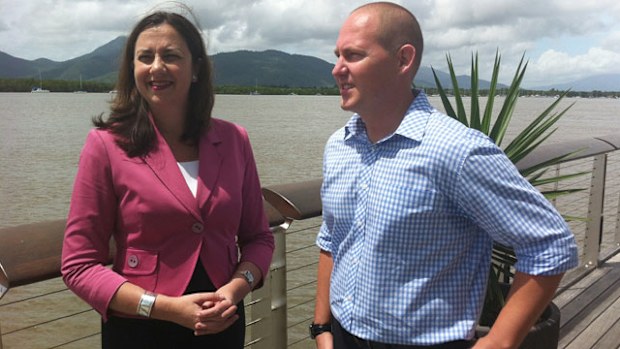 Queensland Treasurer Curtis Pitt is pictured here talking to Premier Annastacia Palaszczuk in 2013. (AAP)