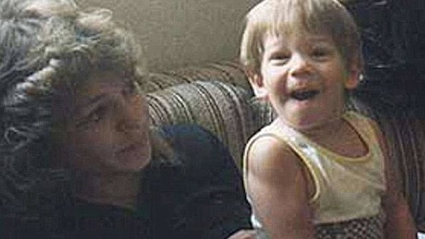 Milke and son Christopher before he was murdered by two male friends of Milke's. (Supplied)