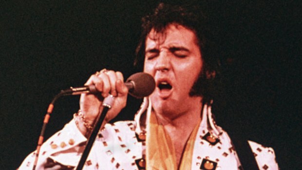 Elvis Presley in 1975. (Getty)