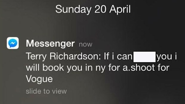 The text posted to Emma Appleton's Twitter account. Picture: Supplied