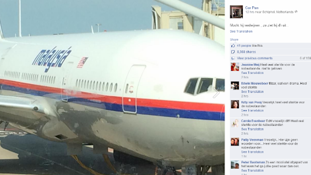 A Dutch man who made this Facebook post prior to his flight from Amsterdam is now feared dead after MH17 was shot down over Ukraine. (Facebook)