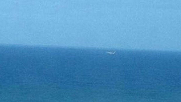 The photograph, which has circulated on Twitter this afternoon, is believed to show the shipping vessel in the sea off the coast of the Canary Islands.