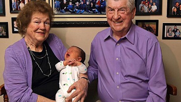 Ruth and Leo Zanger with baby Jaxton. (AP)