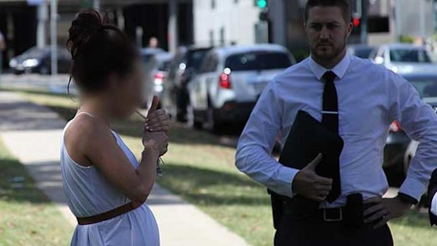 Homicide Squad detectives with Lexy May Jamieson. (Source: NSW Police Media)