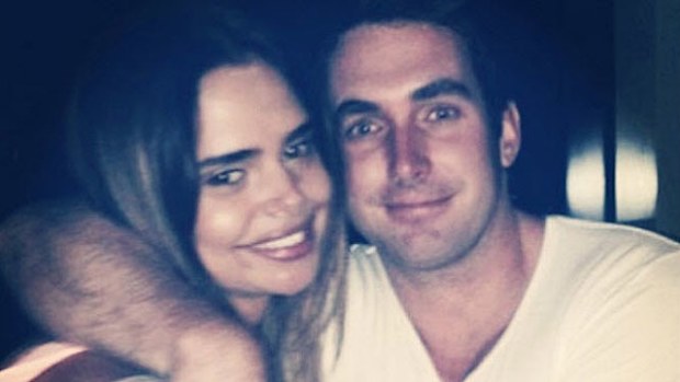 Samantha Harris with fiancé Luke Hunt. (Instagram) 