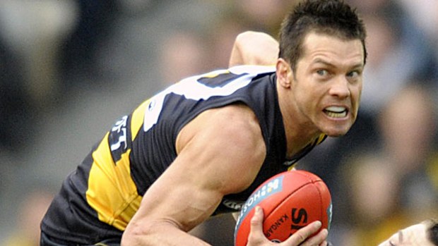 Ben Cousins playing for Richmond in 2010. (AAP)