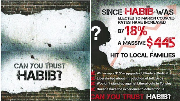 The allegedly racist flyer sent out by the Labor Party. 